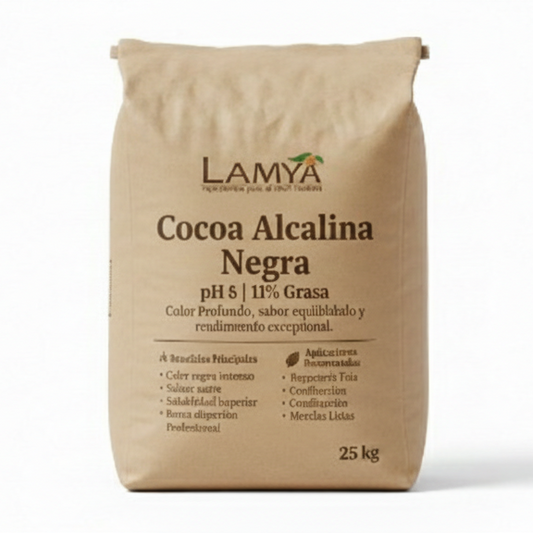 Cocoa Alcalina Negra en Polvo (Black Alkalized Cocoa Powder)– Uso Profesional